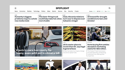 SPOTLIGHT – Online-publication design editorial online publication ui webdesign