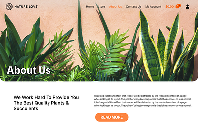 UI Design - Plants & Succulents E-Commerce Website figma design graphics design plants ecommerce website ui ui design web design