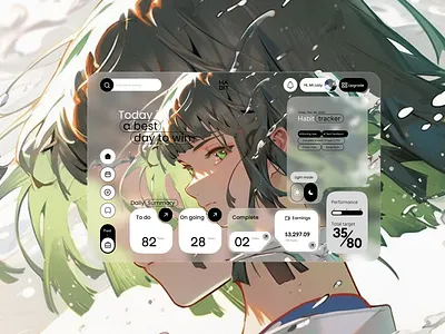 HABIT UI glassmorphism ui uidesign user user experience