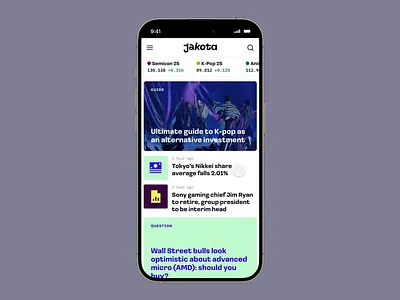 JAKOTA – Online publication design editorial online publication ui webdesign