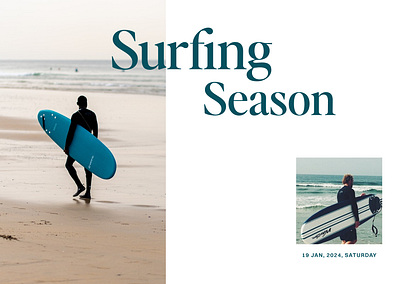 Hero Section Design: Surfing Season aesthetic design design hero section landing page ui web design