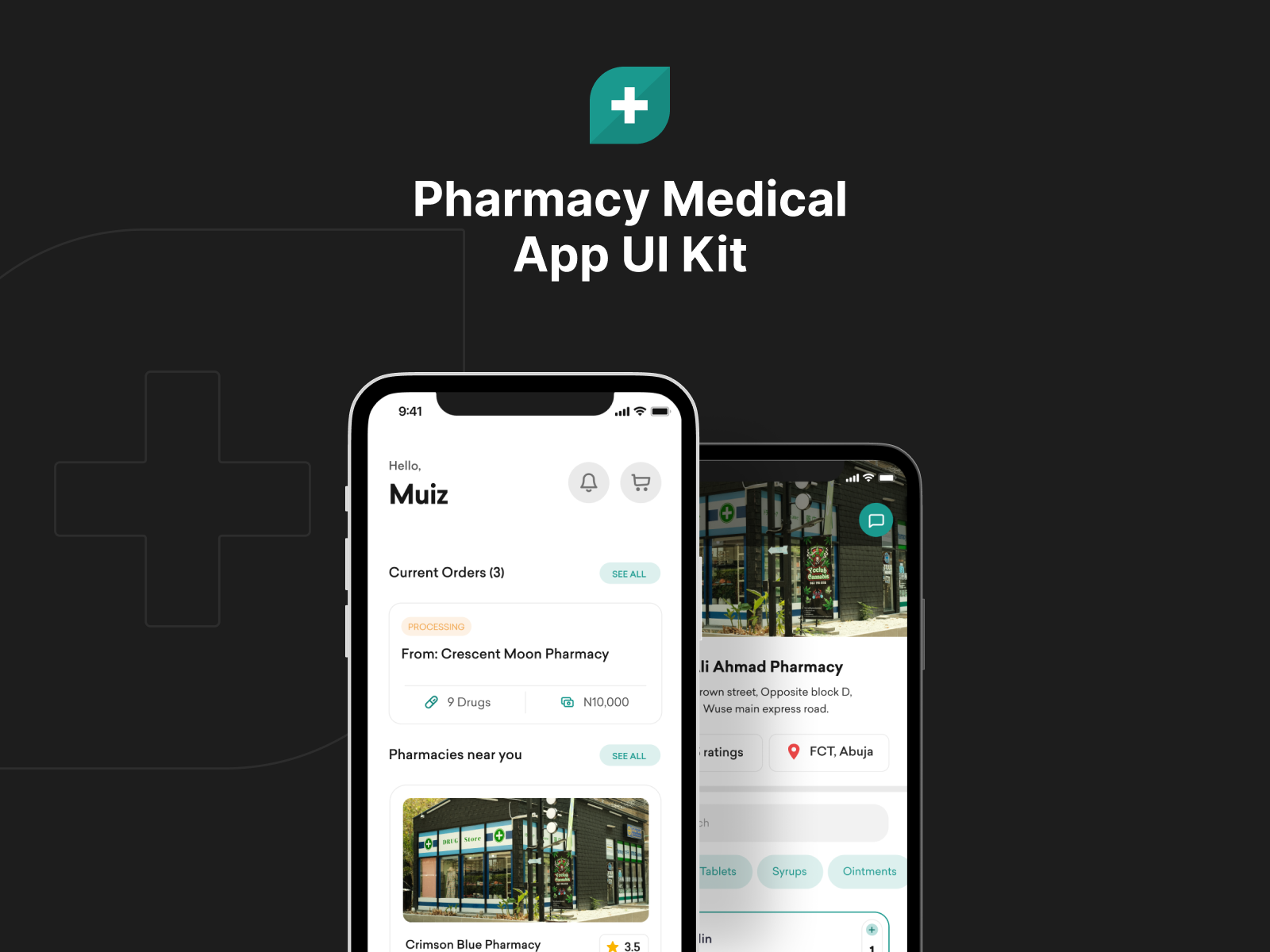 Example of Pharmacy Medical App UI Kit