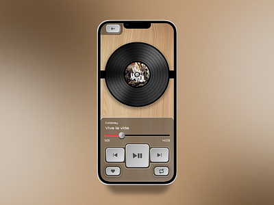 Retro-Modern music player app exploration animation music player skeuomorph ui ux