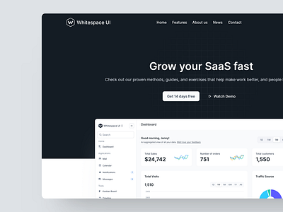 Landing page hero - Whitespace UI design hero homepage landing page landing page hero ui ui design ux design web design website website hero