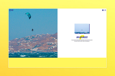 Website design for Kitesurfing Event design greece minimal ui web website