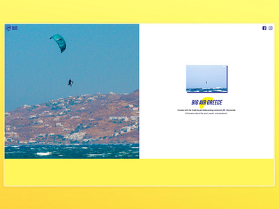 Website design for Kitesurfing Event design greece minimal ui web website