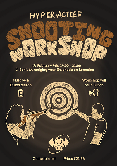 Hyper-Actief Shooting Workshop Poster