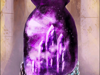 The bottle adobe fresco adobe photoshop animation fantasy fantasy bottle illustration scrabbling