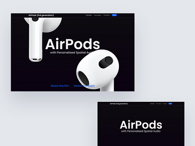 Apple AirPods UI Design and Prototype 3d airpods animation appleui prototype ui