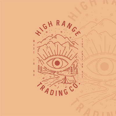 High Range Trading Co. Logo branding design digital illustration drawing graphic design illustration logo logo design logo illustration logo monoline logo retro logo vintage monoline vector