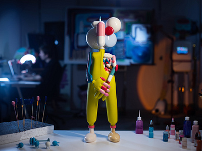 Pillman 3dcharacter art character collection contemporaryart design handmade limited sculpture visualization