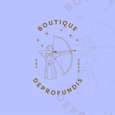Boutique Deprofundis Logo boutique branding design digital illustration drawing graphic design illustration logo logo design logo illustration logo retro logo vintage vector