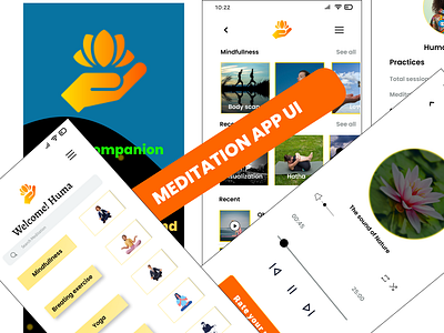 Calm Meditation APP app app design design graphic design meditation app mobile app ui ui kit uiux