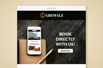 Grewalz - Book Now: email campaign design branding campaign design emailer graphic design mail design mailer mjml