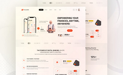 Online Banking Website Design👌 brand dark website design web design