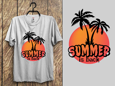 summer is Back t-shirt design ai background beauty clothing t shirt design design graphic design illustration logo mockup nature new vector white