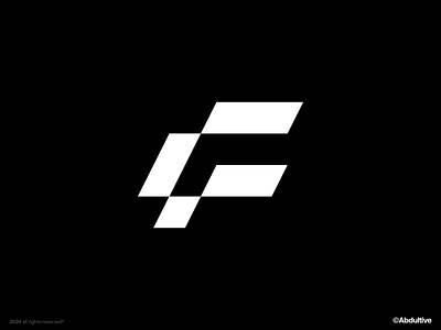 monogram letter F logo exploration .004 brand branding design digital geometric graphic design icon letter f logo marks minimal modern logo monochrome monogram negative space