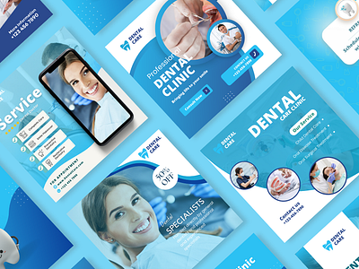 Dentist Clinic Posts Design ads advertising dentist post design graphic design post design social media social media designer social media post social media post design