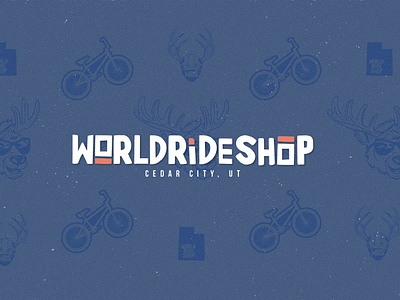 WorldRideShop bicycle bicycle design bike culture bike frame bike shop bikeart bikelife bikes branding community custom cycles cycling elk logo pattern pedal utah