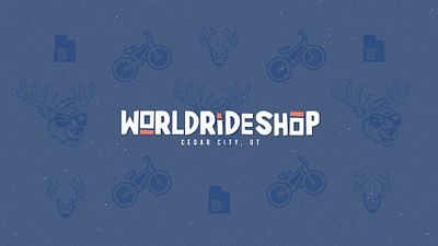 WorldRideShop bicycle bicycle design bike culture bike frame bike shop bikeart bikelife bikes branding community custom cycles cycling elk logo pattern pedal utah
