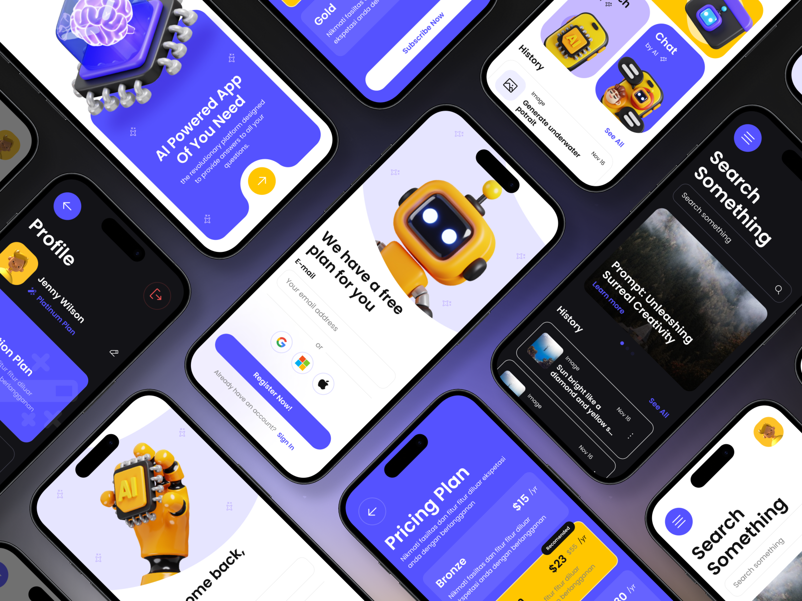 AI KOO - AI Generator Mobile App UI UX KIT ai ai generator ai koo artificial dashboard app dpopstudio figma generate generator gradient image intelligent japan mobile app trip ui kit ui8