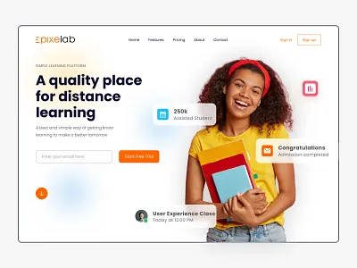 Online Learning Platform UI/UX Design distanceeducationcourses e learningcourses onlinelearningplatform onlinetutoringservices professionaldevelopmentonline virtualclassroomsoftware
