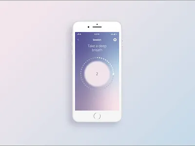UI Animation for Mobile Meditation App 2d 2d animation after effects animation meditation mobile app mobile application motion motion design player ui user interface