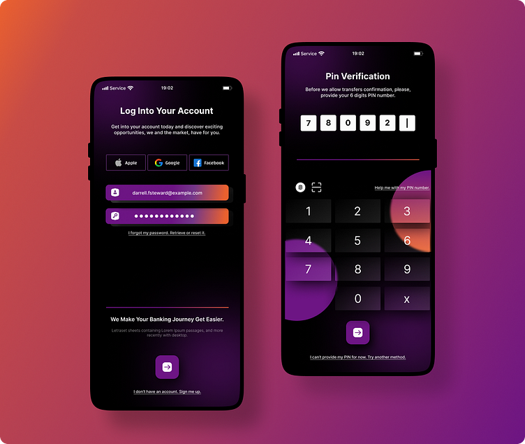 Log In/PIN Verification by Stefan Jovanovic on Dribbble