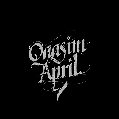 Logo | Qaasim April logo with fluid lines