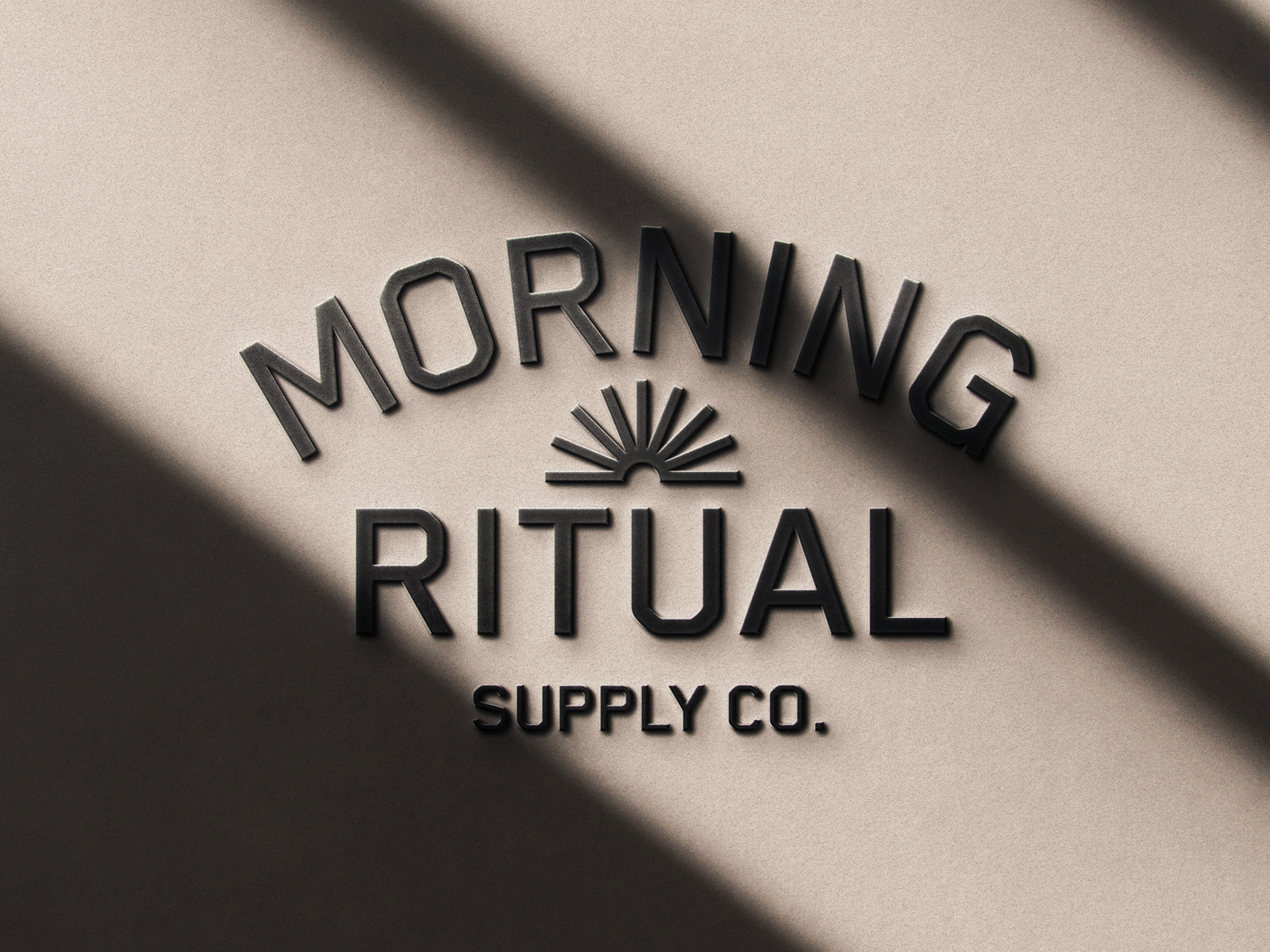 Morning Ritual arch type badges branding coffee icon logo minimal sunrise supply co typographic