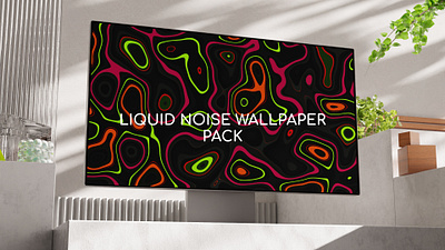 Liquid noise wallpaper pack and mockup 3d scene 2d 3d 3d file blender graphic illustration lighting liquid mockup noise pack paint pattern tree ui wallpaper