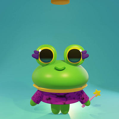 3D Frog character 3d 3dfrog animationcharacter blender blenderanimation character3d frogcharacter frogwitcher modelingcharacter