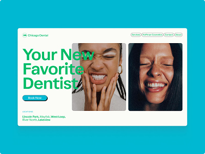 Chicago Dental Studio – Hero Redesign Concept design herosection ui webdesign website