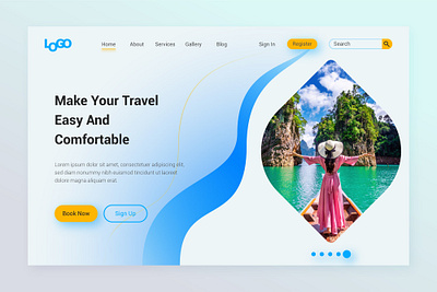 Tour Agency Website Concept Design design landing page ui ui design ui kit ux ux design ux interface ux kit web web application web design website website design