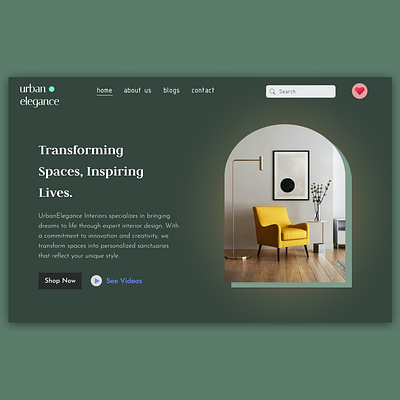 Interior Web Design figma interior ui uiux webdesign