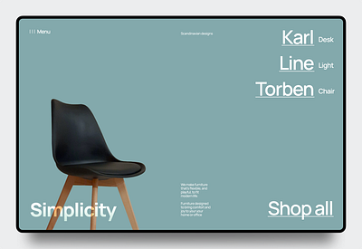 Scandinavian designs - Office interior landing page (8/365) 365 heroes chair hero design interior landingpage office scandinavian simplicity