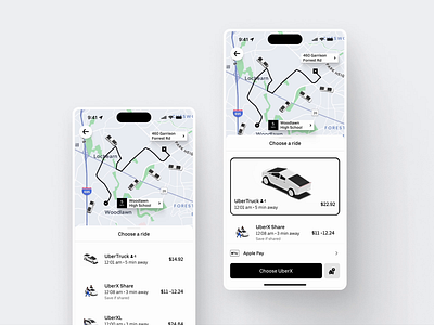 Uber – Tesla Cybertruck option 3d app bbershadskyi cybertruck mobile product tesla uber ui ux