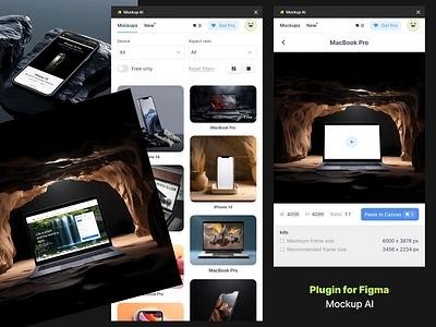 Plugin for Figma - Mockup AI ai branding businesscard demonstration design device figma illustration imac image iphone landing macbook mockup plugin presentation screen ui