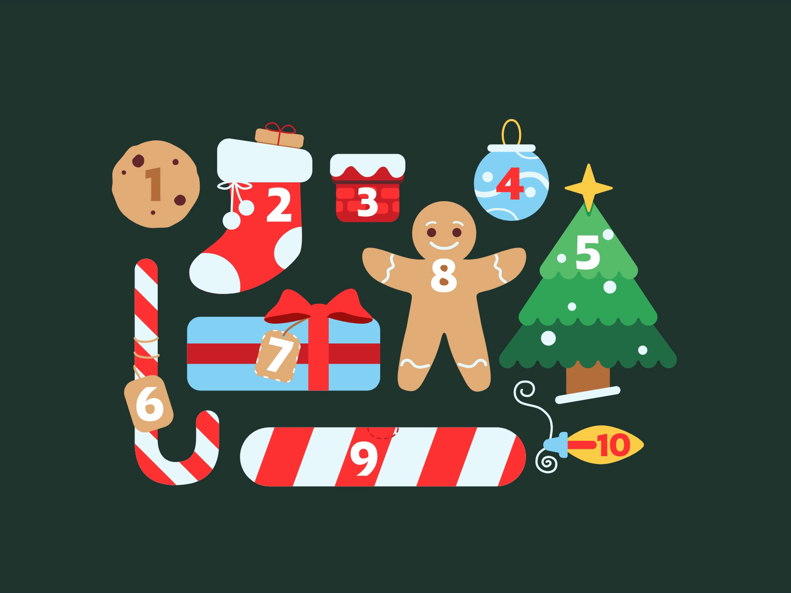 X-Mas Calendar by Ana Costache on Dribbble