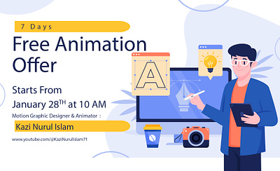Free Animation Offer For Seven Days animation branding motion graphics
