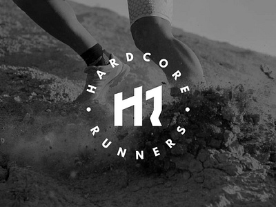 Hard core Runners branding design flat graphic design logo typography vector