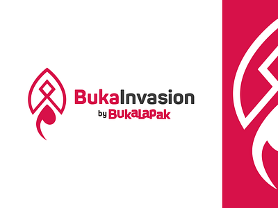 BukaInvasion Logo Design app branding concept design graphic design icon logo vector