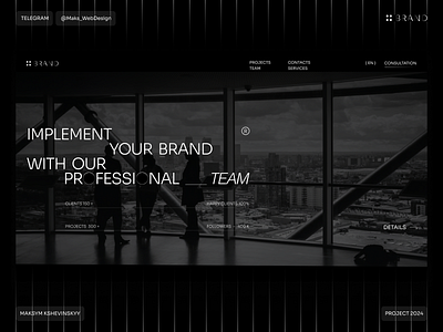 Web Design for - BRAND Agency 3d agency branding design figma graphic design logo marketing premium style site ui ux web site