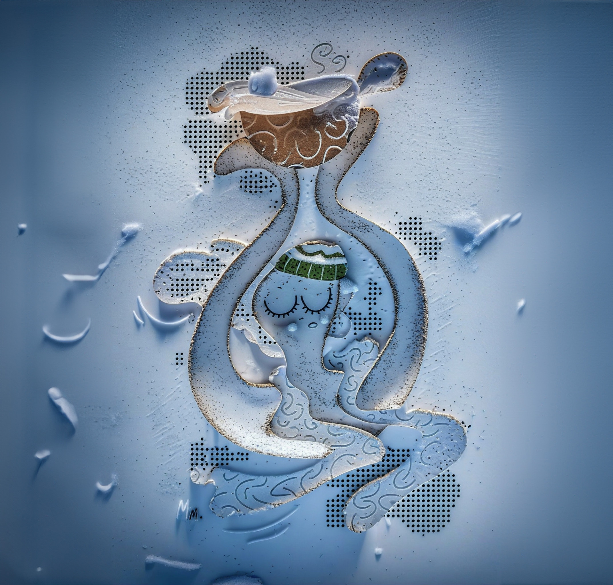 Care my coffee ai illustration texture