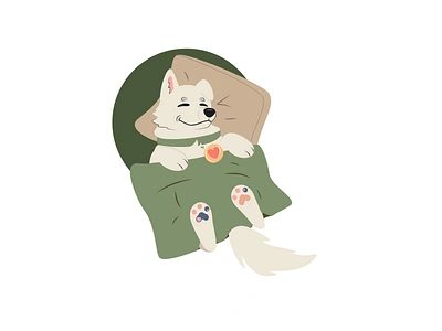 Cozy Pupper 2d animation cozy dog graphic design illustration madewithsvgator motion graphics pillow puppy under blanket vector warm