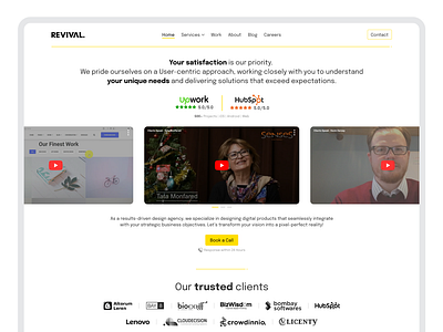 Website Redesign - Revival branding design hero section herosection homepage homepage design illustration redesign redesign page redesigned homepage revival ui website homepage website recreate website redesign