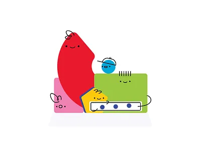 Shape Palls 2d animation cap characters cool design dots graphic design illustration jiggly madewithsvgator motion graphics shapes vector