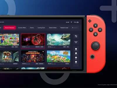 Nintendo Switch Shop Redesign gaming nintendo product design ui ux