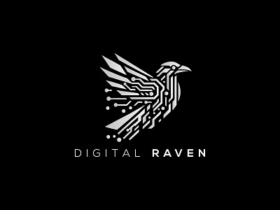 Raven Logo black bird black raven branding design game graphic design illustration logo raven raven bird raven design raven logo raven vector logo ravens ravens logo strong
