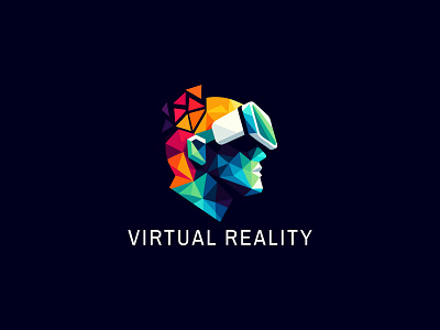Virtual Reality Logo branding design digital logo digital logo design game graphic design illustration logo reality logo strong virtual virtual deisign virtual logo virtual reality virtual reality logo